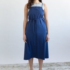Baserange Yumi Apron Dress - Bari Blue - XS